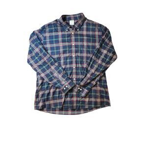Brooks Brothers Men’s Milano Plaid Long Sleeve Non Iron Supima Cotton Shirt XL